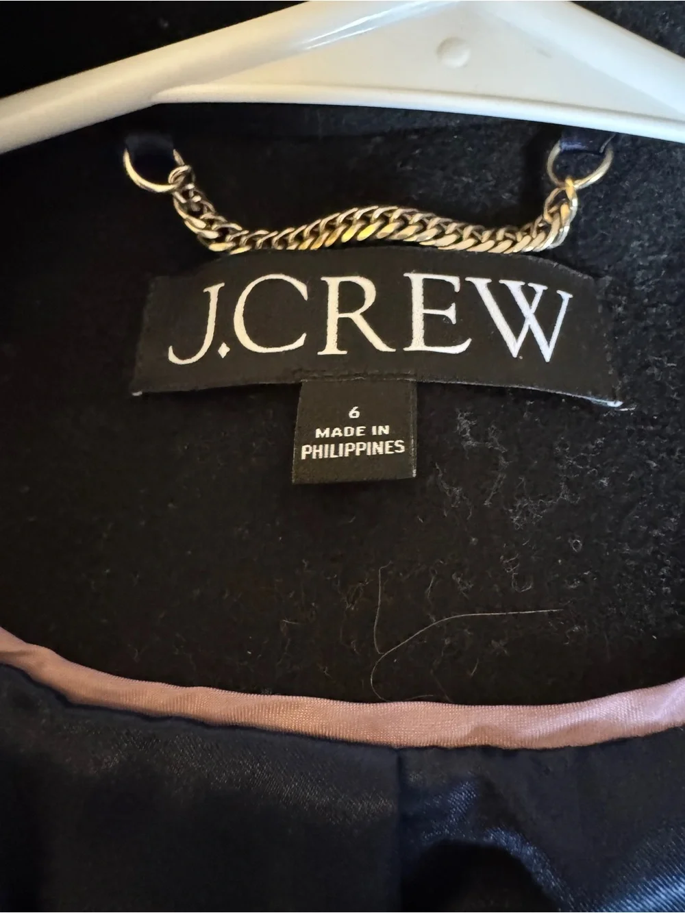 J. Crew Black Double-Breasted Trench Coat
